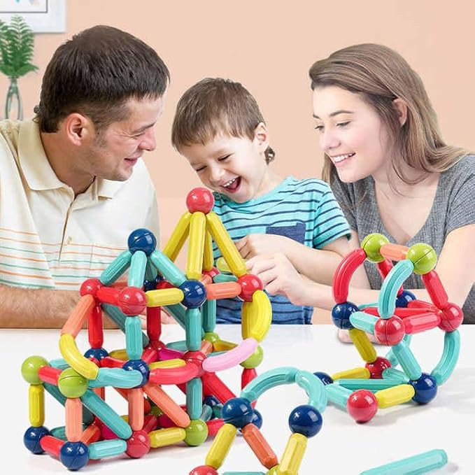 Big Size Magnetic Building Blocks Kid Toy Set Montessori Educational Magnetic Stick Building Bricks Construction Funny Toy Gift